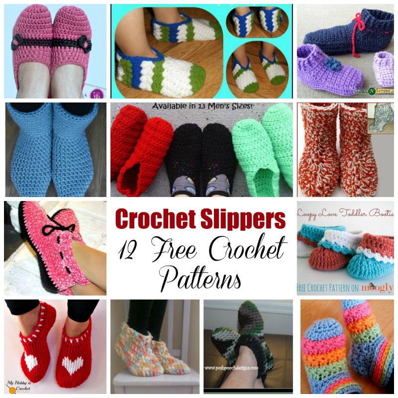 My Hobby Is Crochet: Crochet Slippers – 12 Free Crochet Patterns ...
