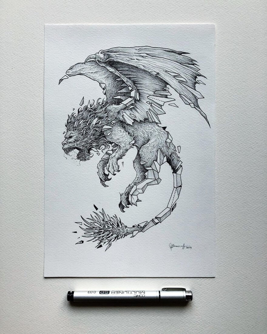 Design Stack A Blog about Art, Design and Architecture Detailed Fantasy Ink Drawings