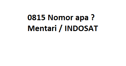 0815 Nomor apa ? Kartu Apa ? - Apakah .xyz