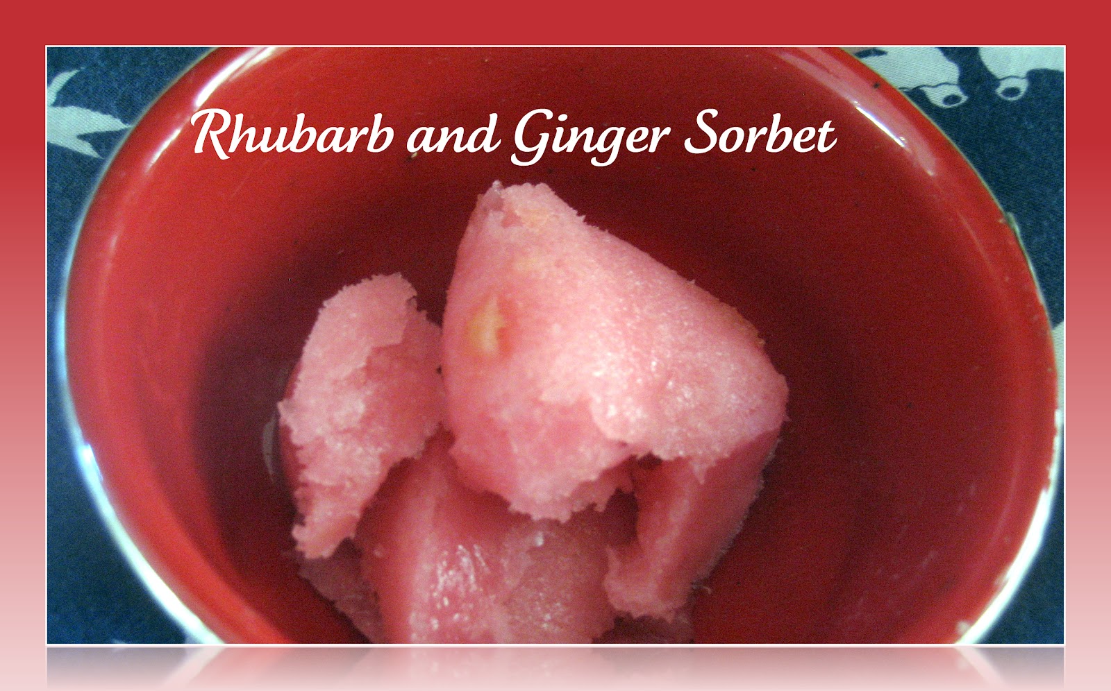 PEBBLE SOUP: Rhubarb &amp; Ginger Sorbet