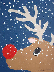 reindeer rudolph nosed christmas painting paula weber canvas craft crafts paintings santa activities fineartamerica paint decorations nose true story xmas