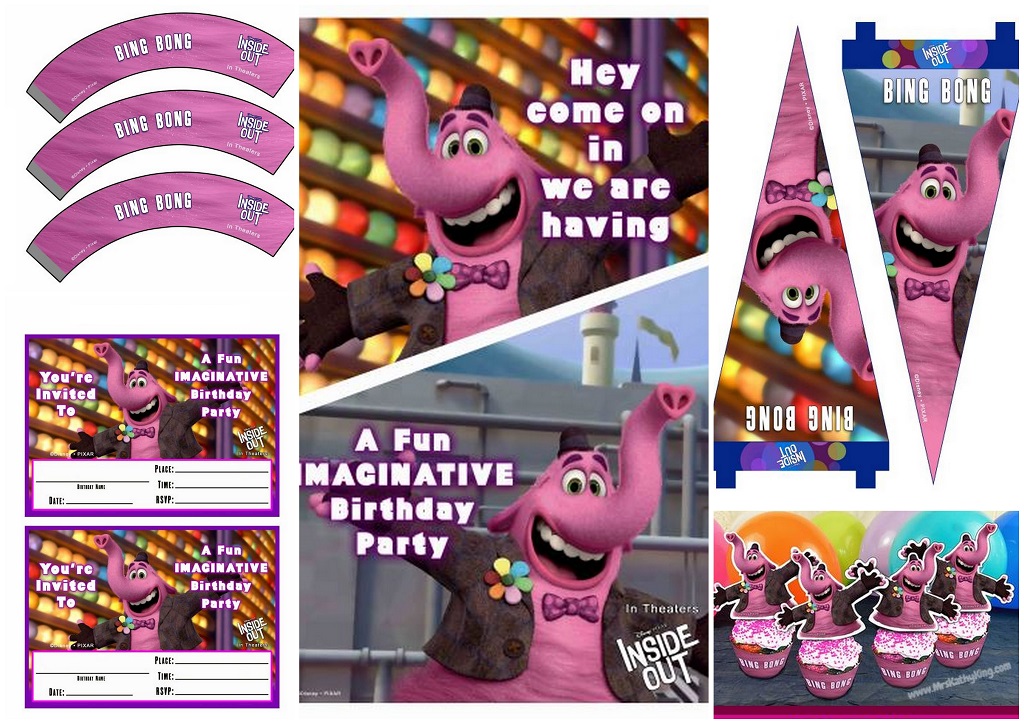 Free Printable Bing Bong Mini Kit. Oh My Fiesta! in english