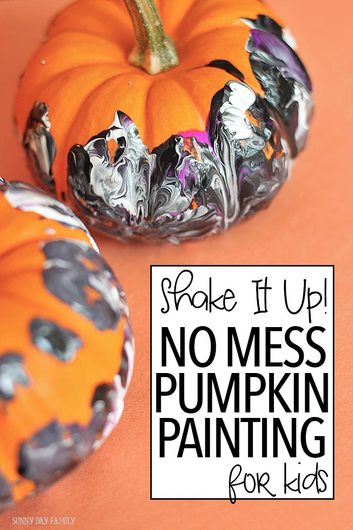 Shake It Up! No Mess Pumpkin Painting for Kids | Sunny Day Family