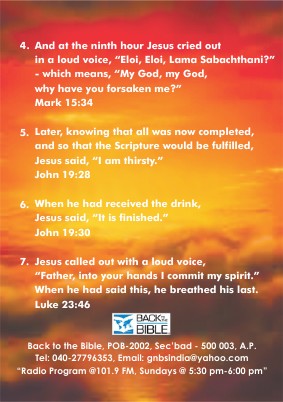 BibleTT: Seven ( 7 ) Words of Christ Jesus on the Cross english