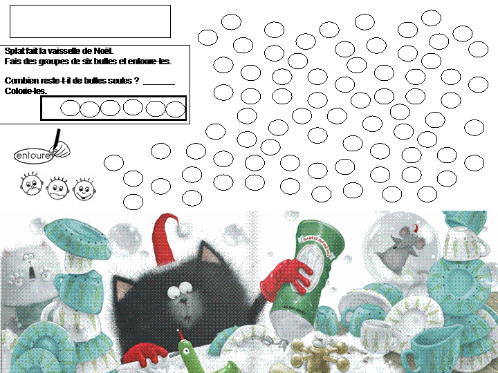 Maternelle Joyeux Noël, Splat ! exploitation en mathématiques