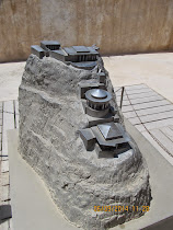 Model of King Herod's Northern Palace at the prow of Masada, overlooking the Dead Sea (Israel)