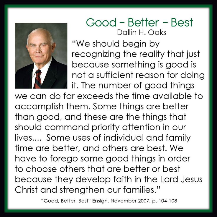 Hold Onto This Journey : Good, Better, Best