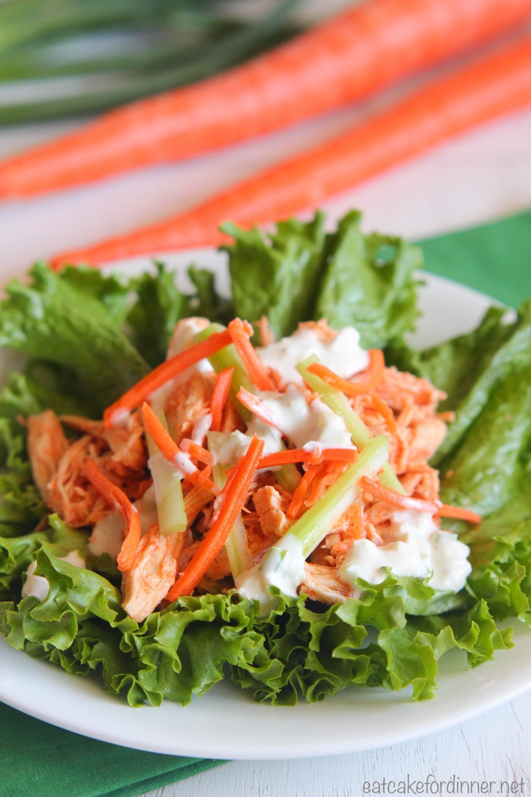 Eat Cake For Dinner Slow Cooker Buffalo Chicken Lettuce Wraps and