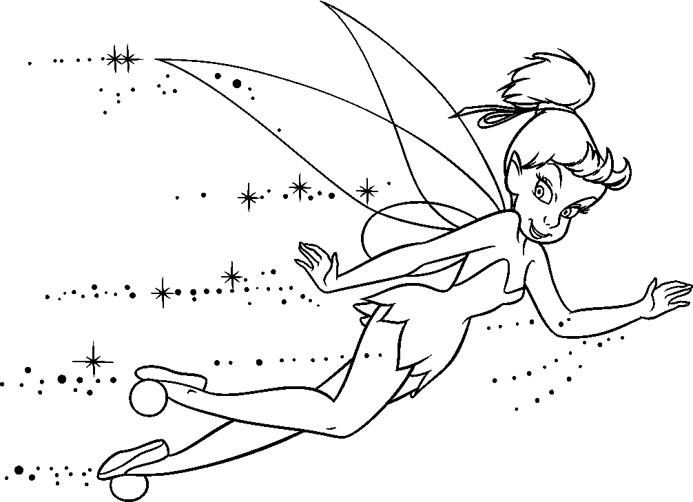 Coloring Pages: Tinkerbell Coloring Pages and Clip Art Free and Printable