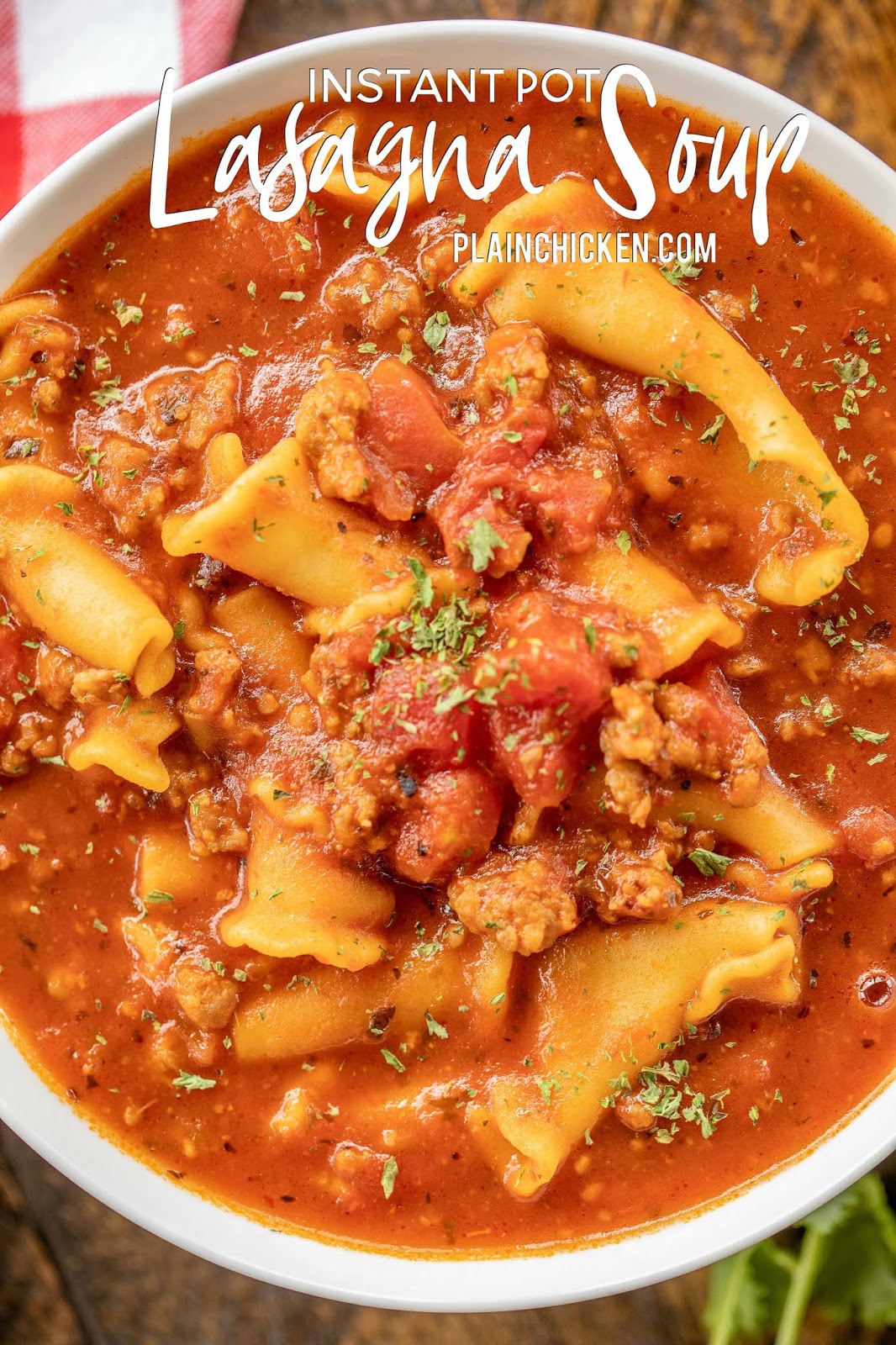 Instant Pot Lasagna Soup Plain Chicken®