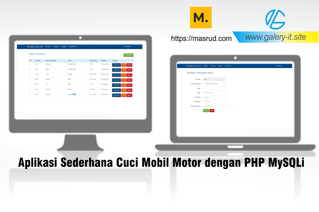 Software Sederhana Cuci Mobil Dan Motor Dengan Php Dan