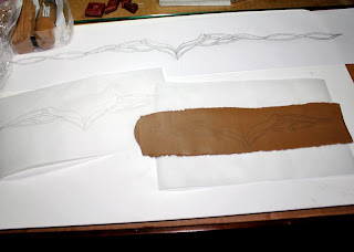 Circlet sketch and polymer clay medium.