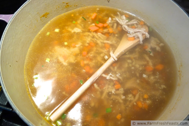 Thai Inspired Creamy Chicken Noodle soup (dairy and gluten free)