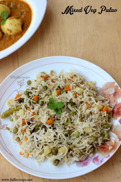 Mixed Vegetable Pulao ~ Full Scoops - A food blog with easy,simple ...
