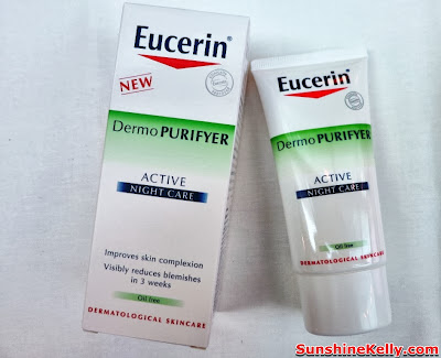 skincare, eucerin, pimples oily combination skin, review, Eucerin DermoPURIFYER Active Night Care