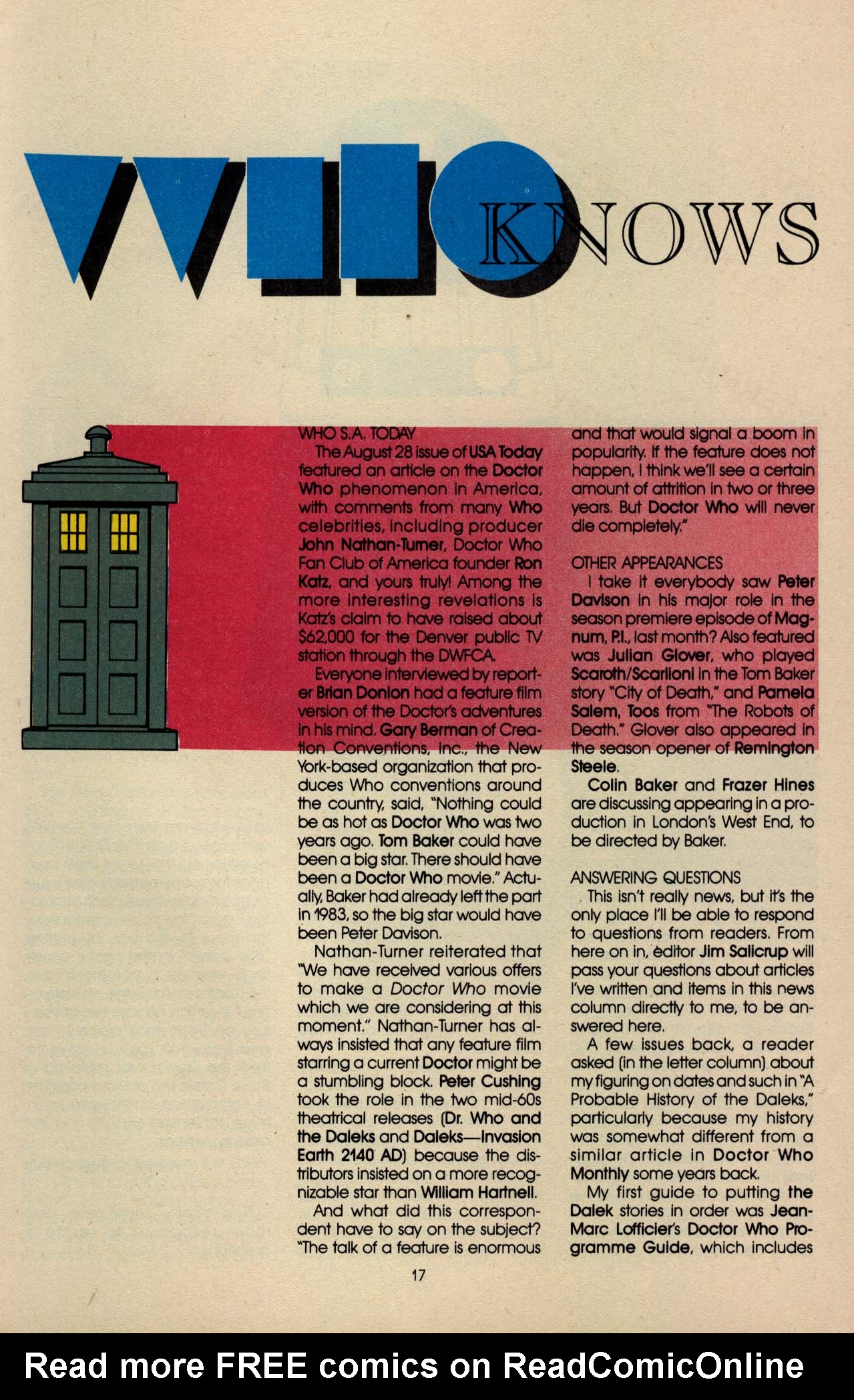 Read online Doctor Who (1984) comic -  Issue #19 - 19