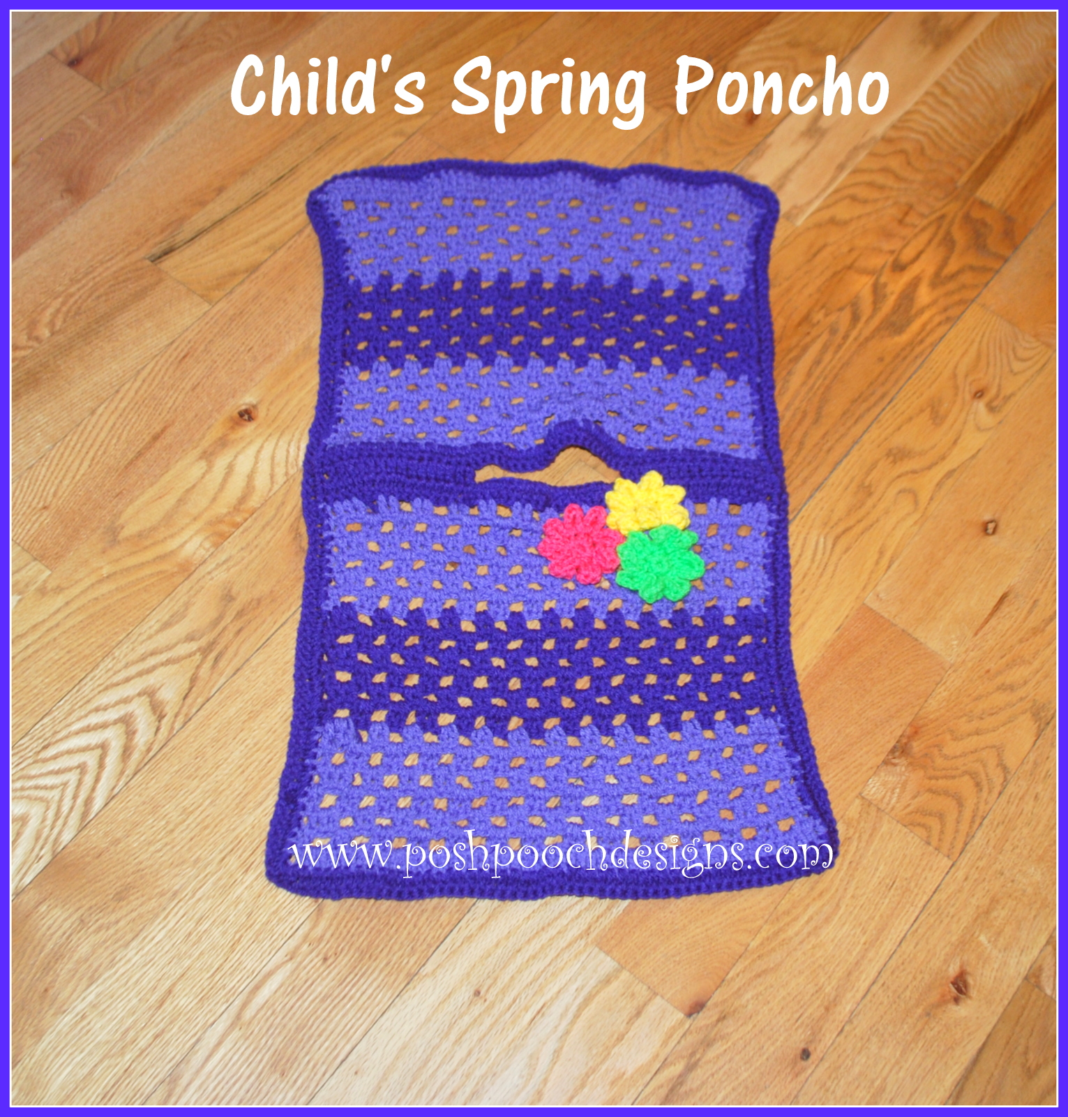 Posh Pooch Designs Dog Clothes Girl's Spring Poncho Crochet Pattern