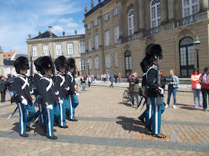 Amalienborg Palace in Copenhagen  :- Changing of Guards.