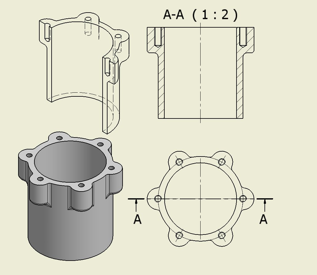 Secciones, cortes y roturas piezas