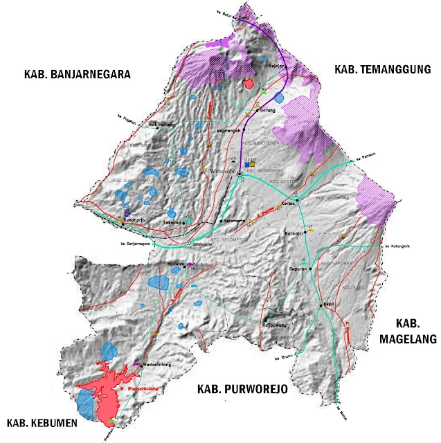 Gambar Peta infrastruktur Kebupaten Wonosobo