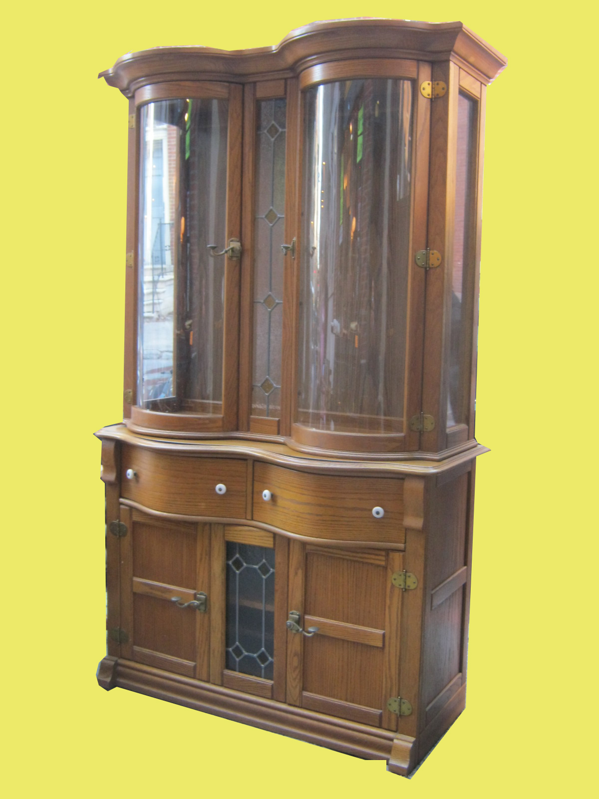 Uhuru Furniture & Collectibles Oak Mission Style China w