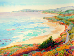 california morning painting watercolors robin purcell plein air walk watercolor carmel meadows tradition