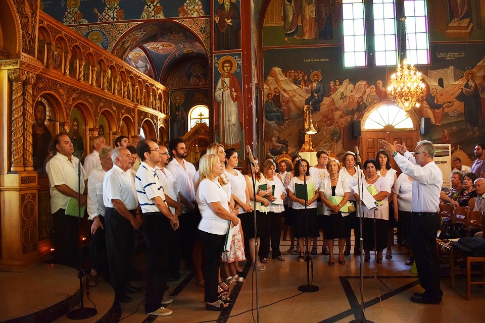 Η Χορωδία του Αγίου Βασιλείου Πειραιά έψαλε την Θ. Λειτουργία στον Ι.Ν. Ευαγγελίστριας Πορτοχελίου