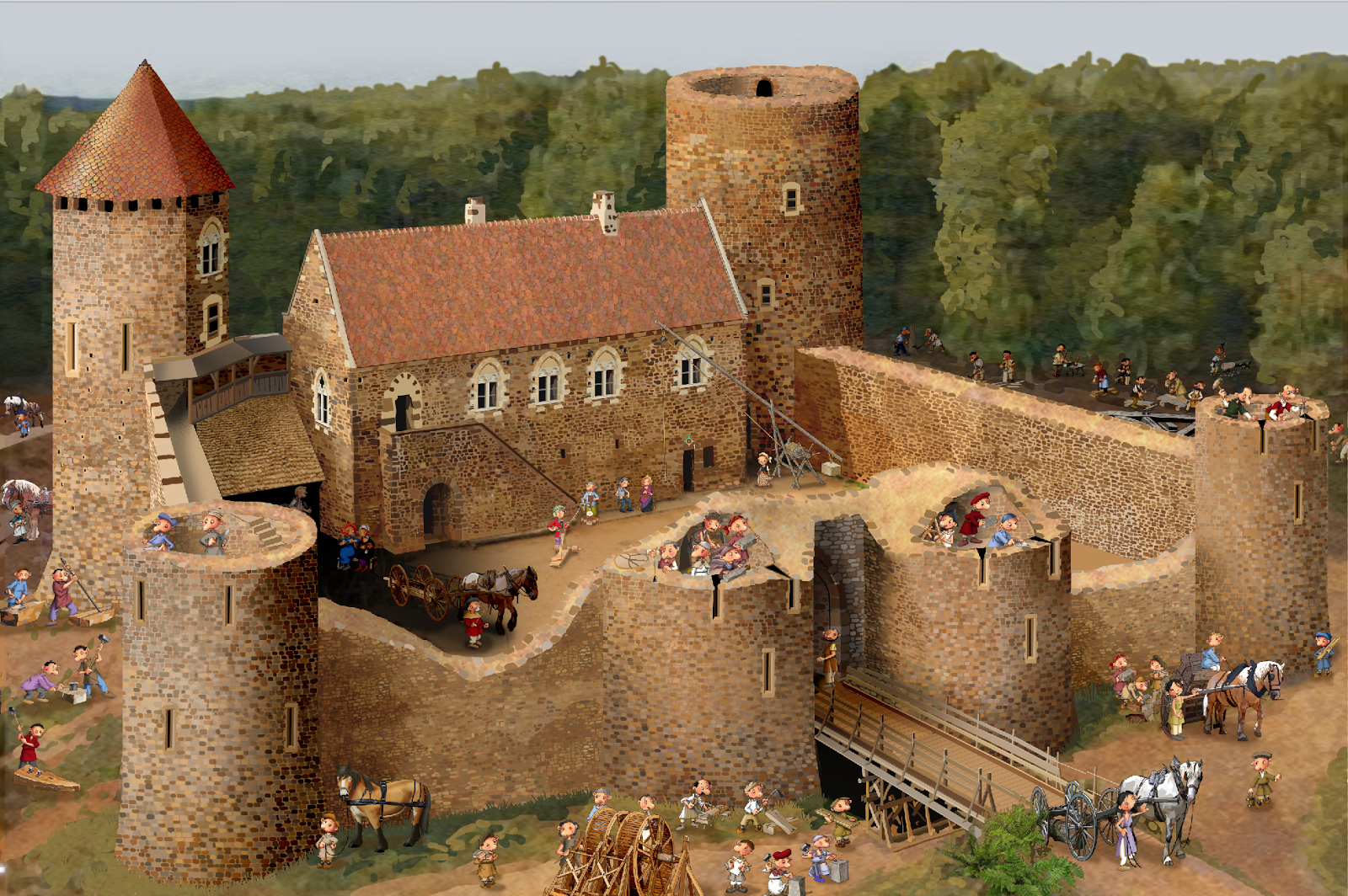 защита рыцарского замка