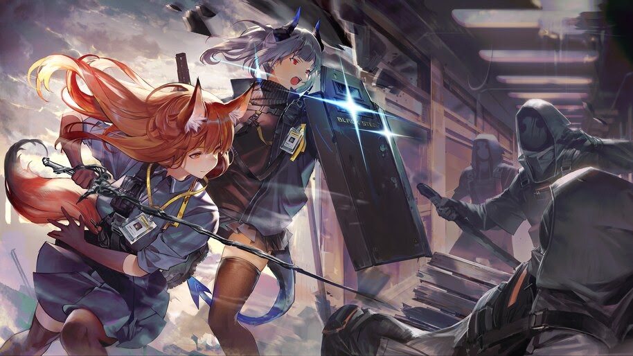 Anime, Girls, Figthing, Arknights, Liskarm, Franka, 4K, #6.1759