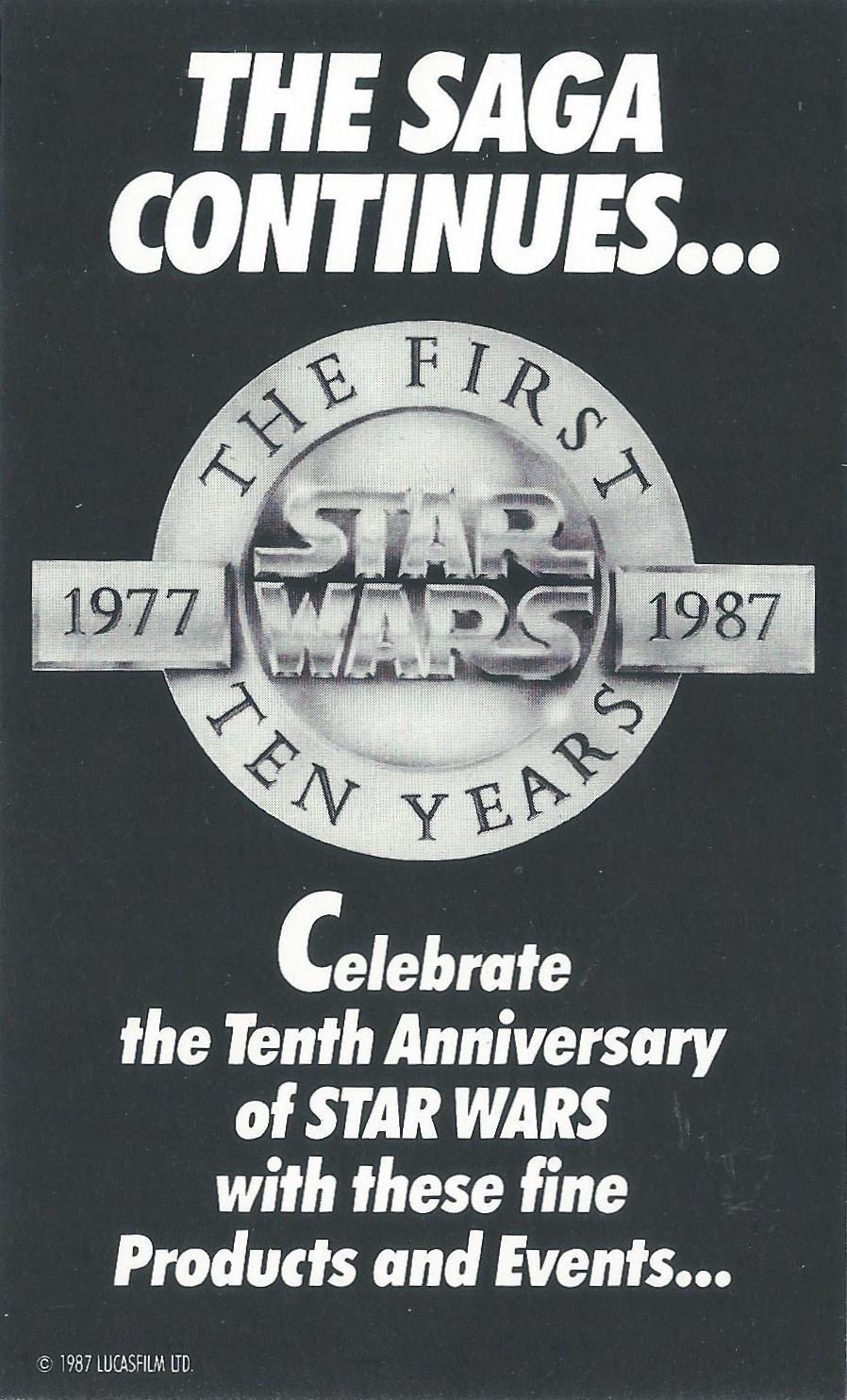 The Sphinx Star Wars Trilogy 10th Anniversary Vhs Cbs Fox 1987