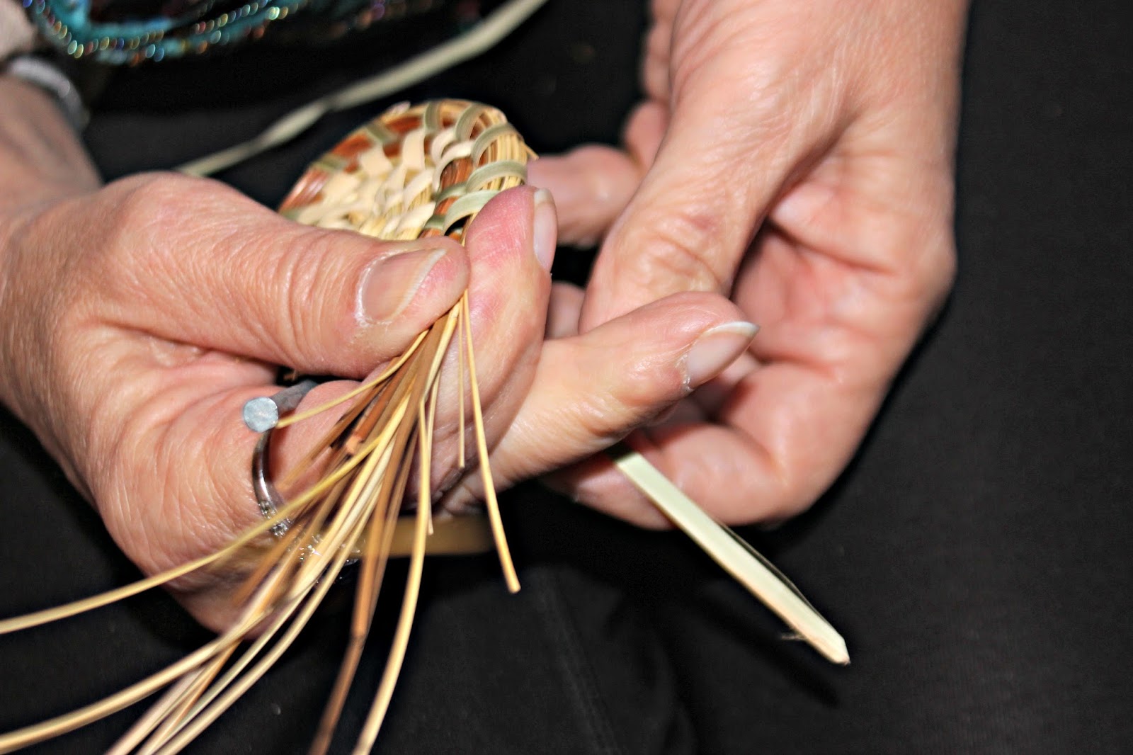 Our Retirement Days Making a Sweetgrass Basket