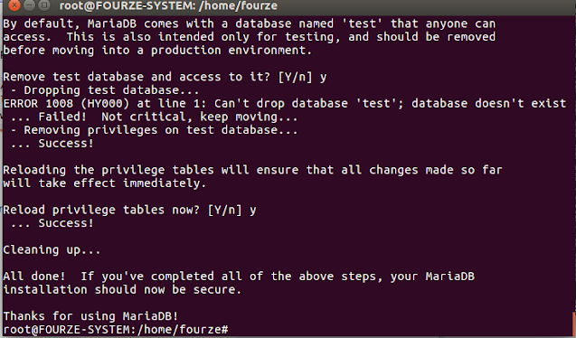 Setting password MariaDB