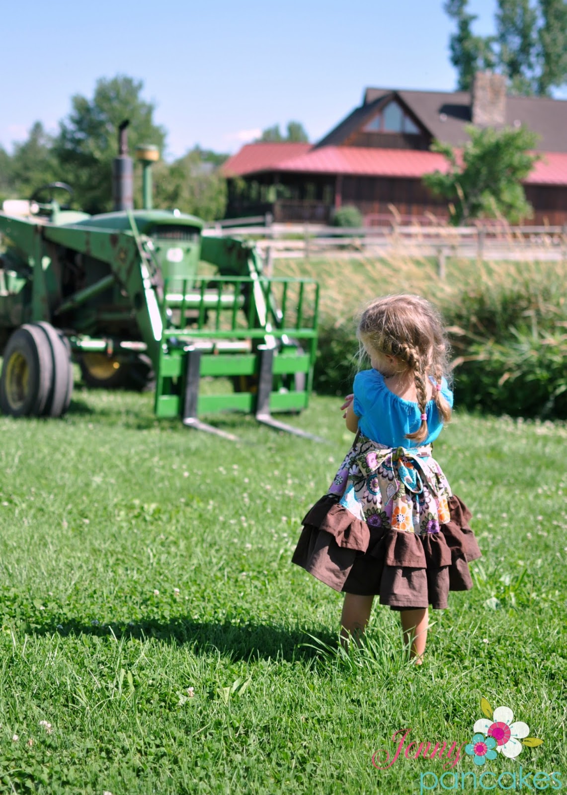Ruffled Peasant Dress Sewing Pattern, Allana Ruffled Peasant Dress