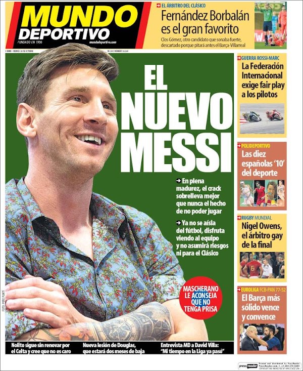 FC Barcelona, Mundo Deportivo: "El nuevo Messi"