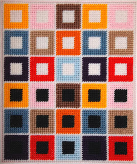 Needlepoint of colored squares