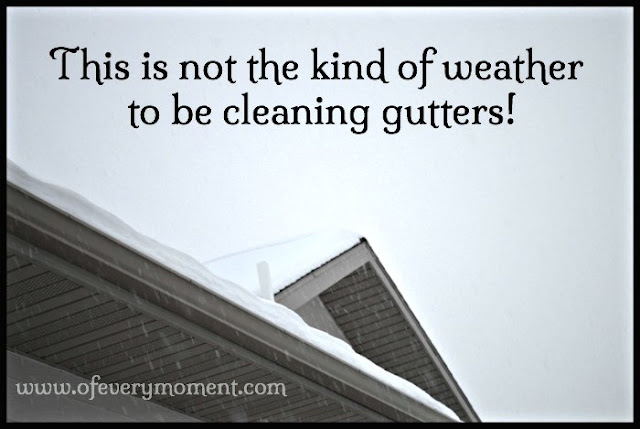 It would be hard to clean gutters in winter weather.