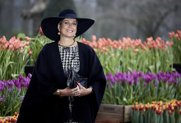 Queen Maxima of The Netherlands arrives to attend the award ceremony for the Tuinbouw Ondernemersprijs 2016 (Agriculture Entrepreneur Prize) at the Keukenhof flower show on January 6, 2016 in Lisse