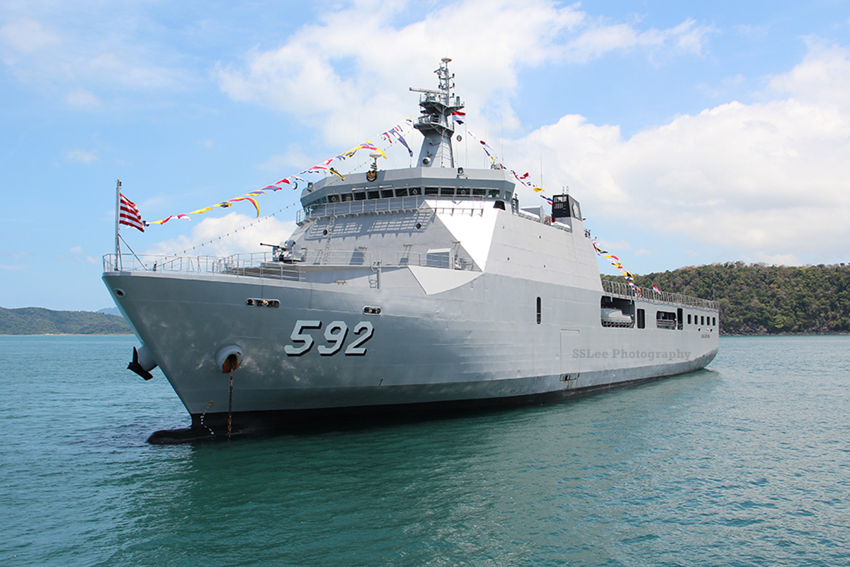 Indonesian Navy Makassar Class KRI Banjarmasin (592). 