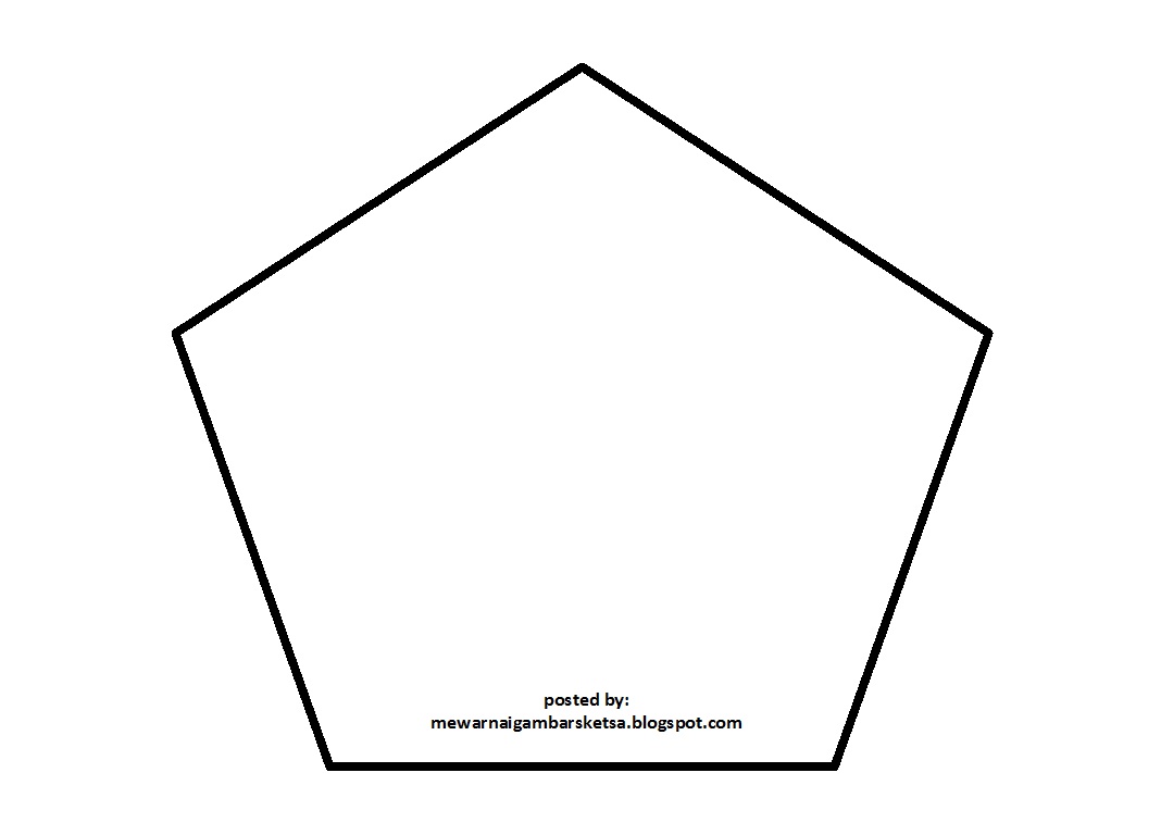 Mewarnai Gambar Mewarnai Gambar Sketsa Bentuk Segi Lima