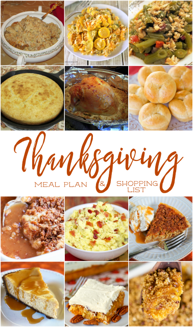 Thanksgiving Meal Plan with Shopping List | Plain Chicken | Bloglovin’