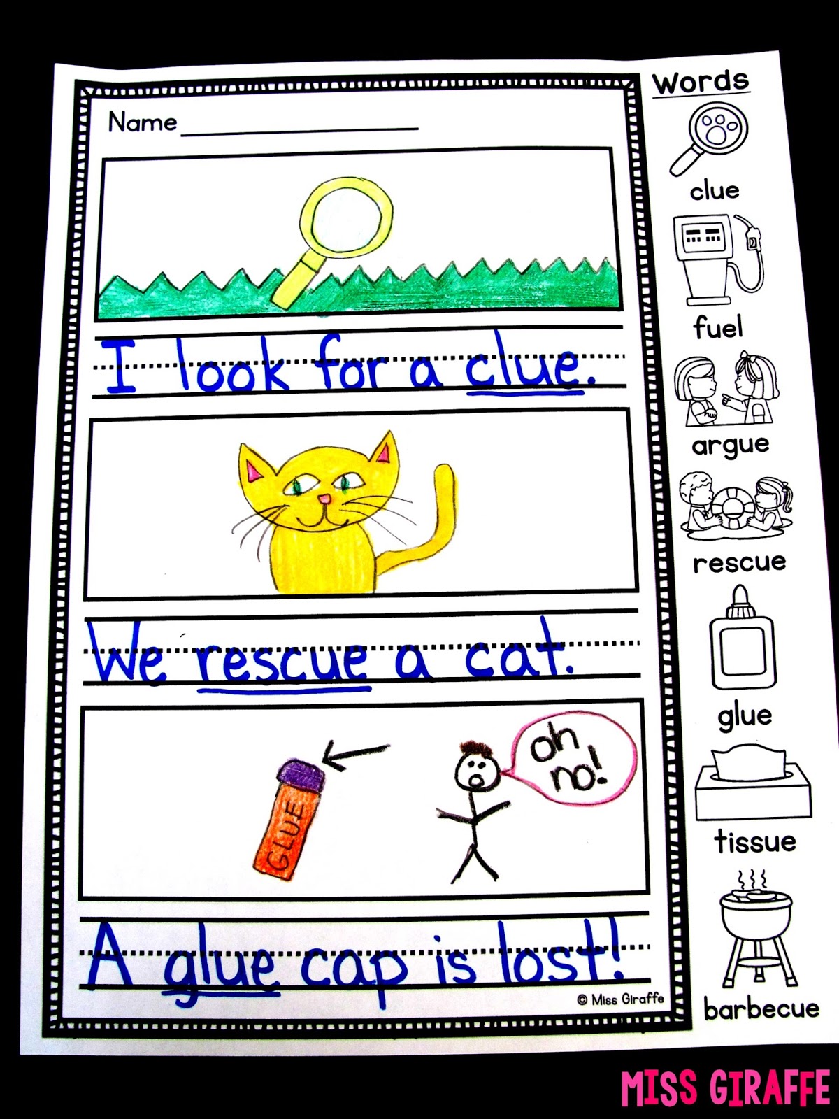 worksheet Ui Phonics Worksheets miss giraffes class ew ue ui activities love these pages for scaffolded writing practice where students pick a word with the focus phonics