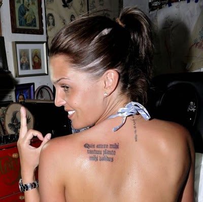 Tattoo Celebrity tattoos of phrases