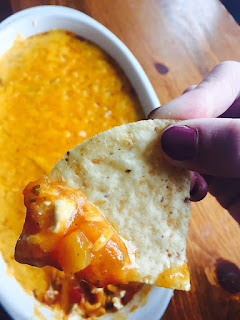 This chip dip couldn't be anymore simple or delicious. The sweet heat the mango salsa brings, toned down by the cream cheese and cheddar cheese makes for an amazing and easy chip dip. 