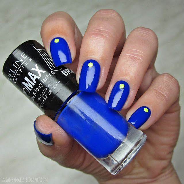 Electric blue nails with neon studs insane4nails
