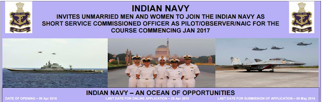 Indian Navy Recruitment Notification 2016