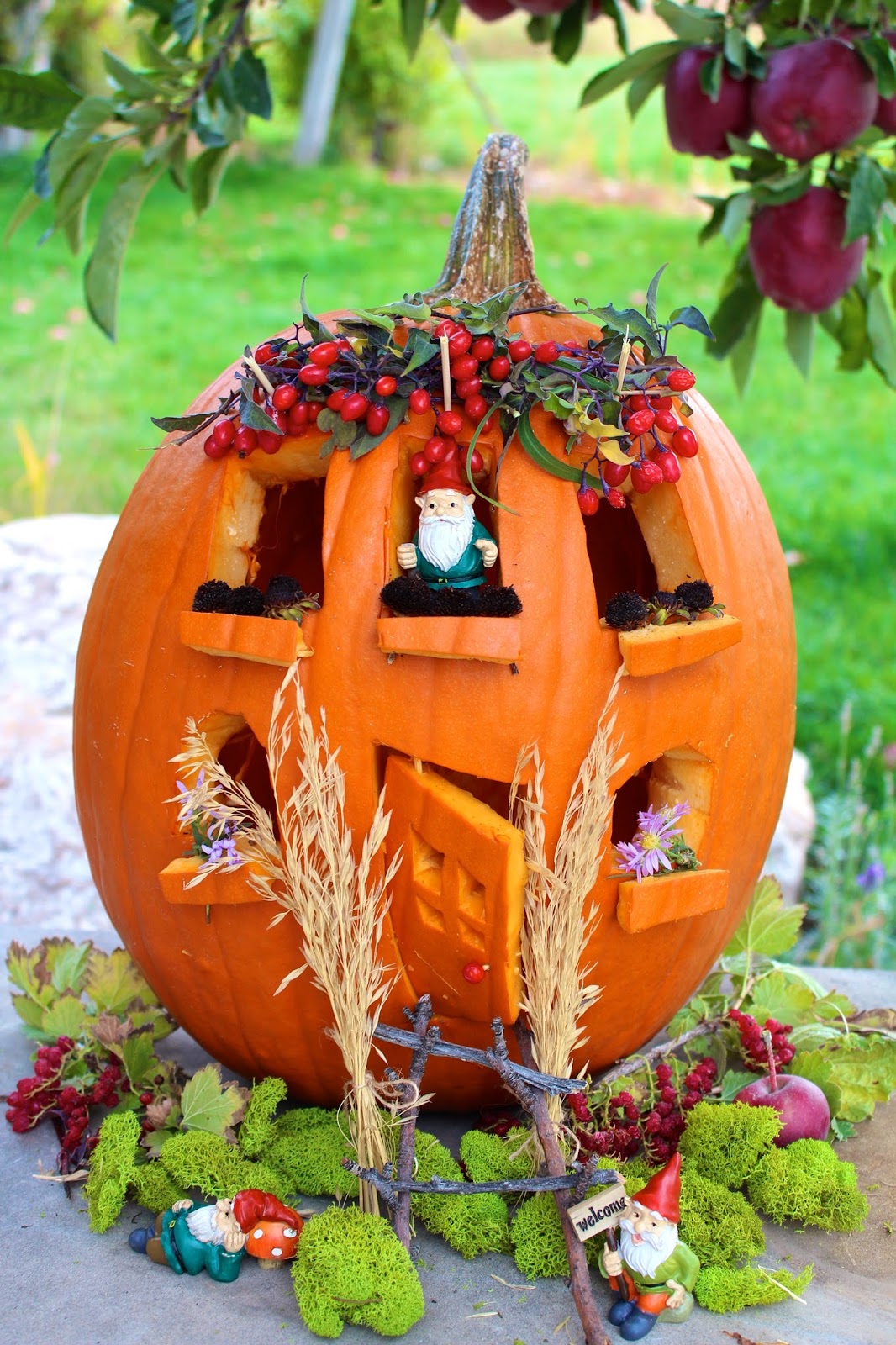 Gnome Cottage JackOLantern Pumpkin Carving Idea The Lavender Apple