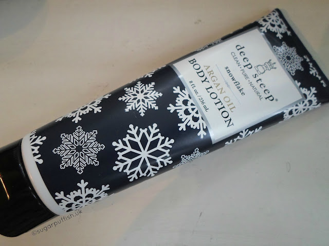 Review best body lotion Deep Steep Snowflake Argan Oil Body Lotion
