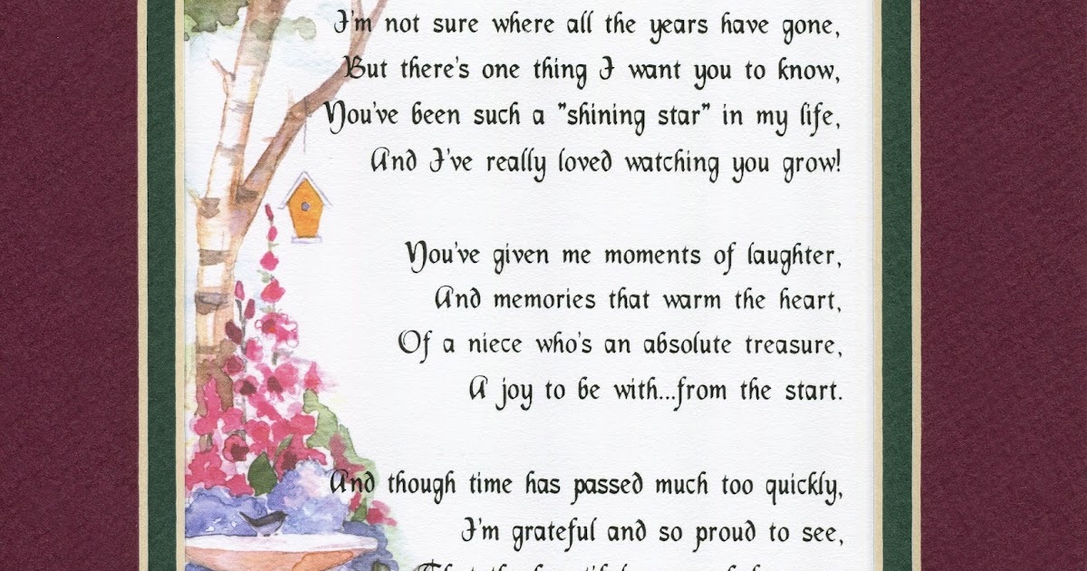 Genie's Poems For A Special Niece