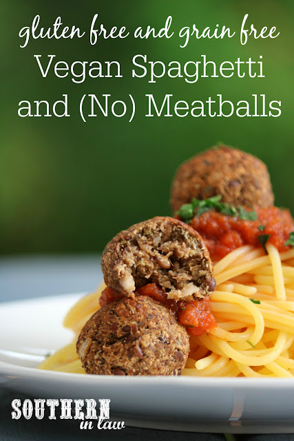 Vegan Spaghetti and Meatballs Recipe - low fat, low carb, grain free, gluten free, nut free, soy free, vegan, meatless, meat free, vegetarian