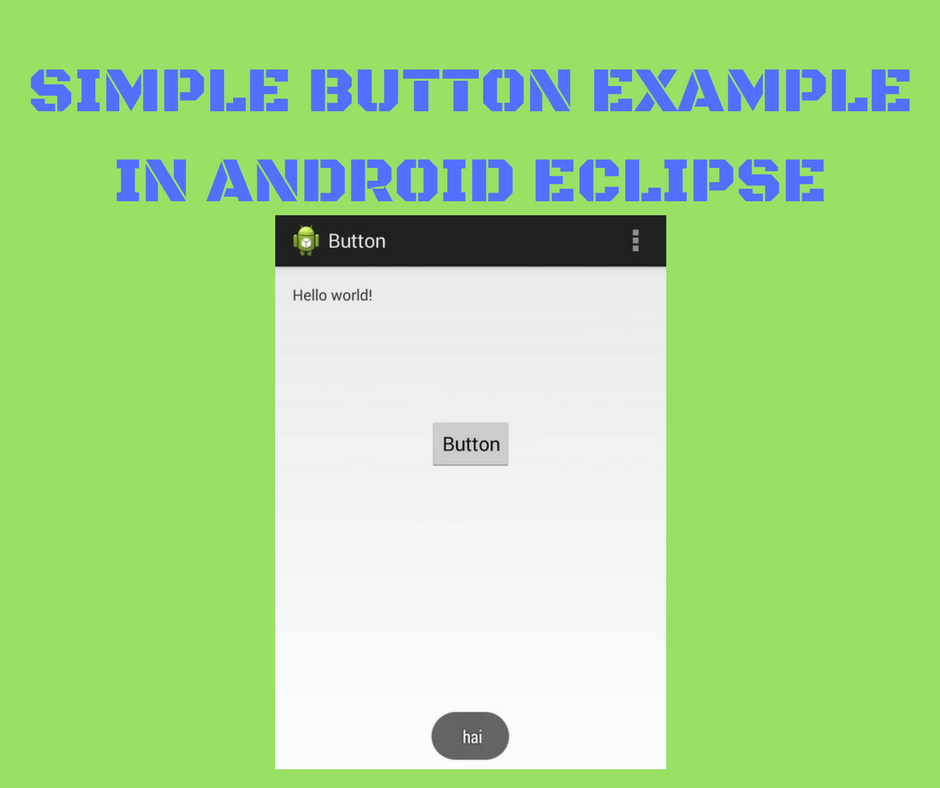 simple android app in eclipse